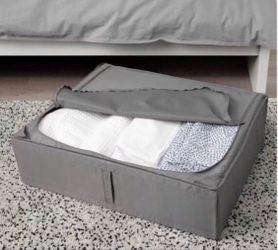 IKEA Set Of 2 Storage case organizer black clothing blankets comforter pillows shoes closet dresser 25 ½ " by 20 ¾ "