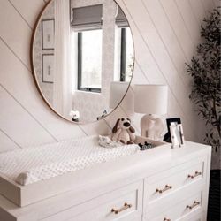 Solid wood Baby Changing Tray, creamy white  – pristine condition– $65