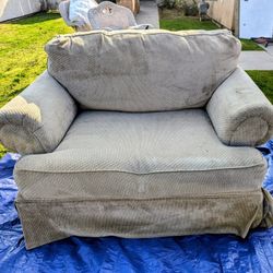 Tan Over Sized Arm Chair 