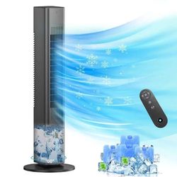 Windowless Portable Air Conditioner Ac Units with Remote, Evaporative Air Tower Cooling Fan,