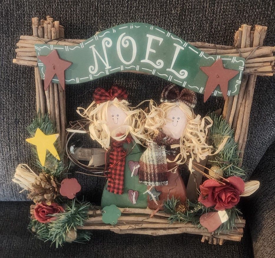 Vintage Country Rustic Style Hanging Christmas Holiday Decoration Decor 