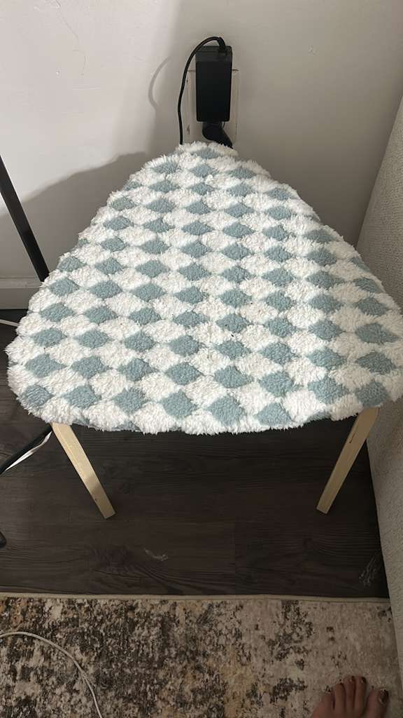 Side table with patterned top