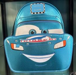 Loungefly Disney Pixar Cars Metallic Dinoco Lightning McQueen Cosplay - new with tags