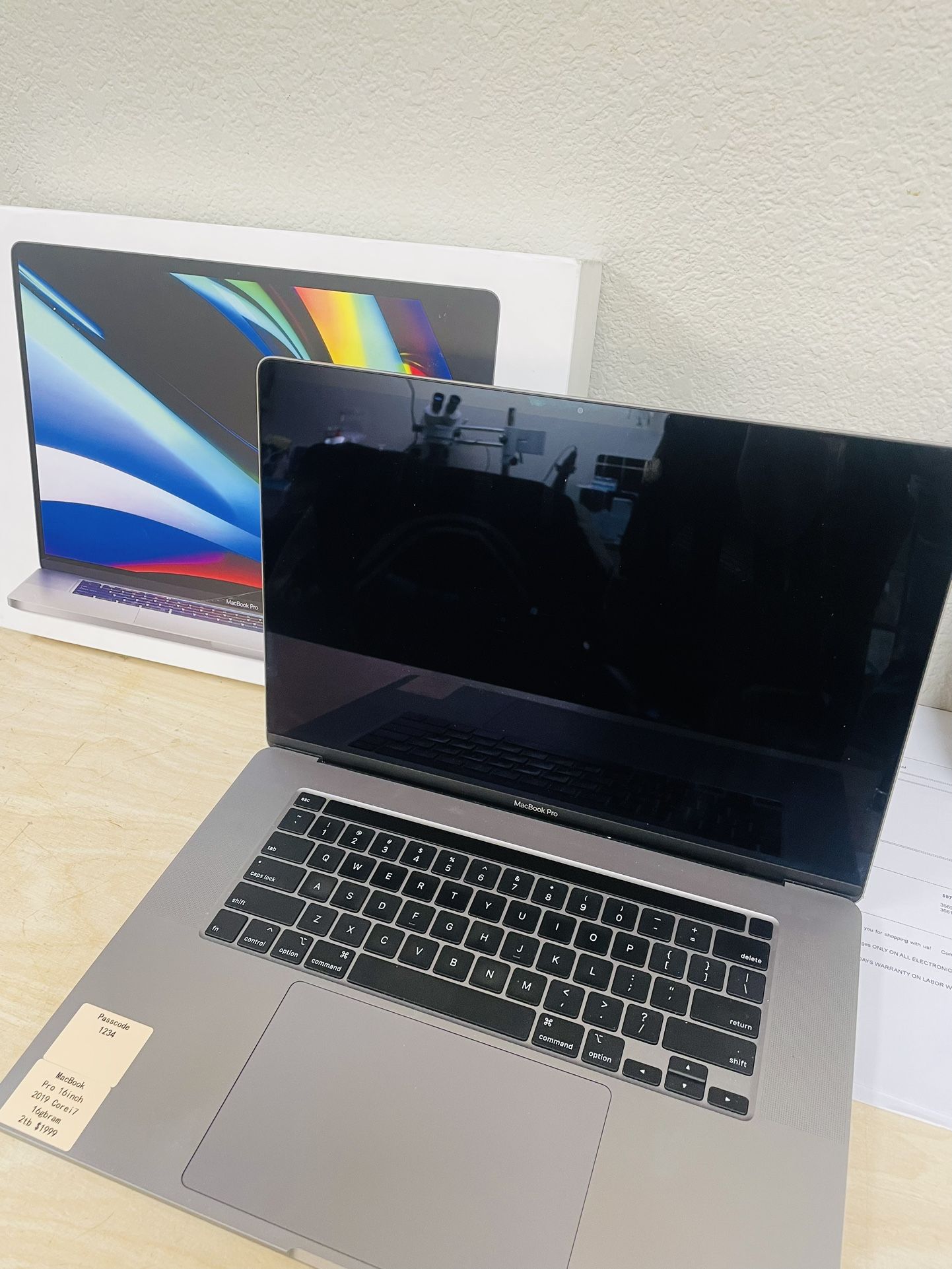 MacBook Pro 16 Inch 2019 16gbram 2tb