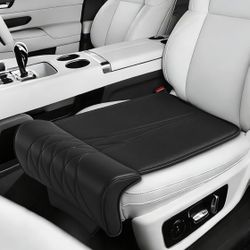 Car Seat Leg Extender Support Cushion, Leather Leg Rest Pad Breathable Perforations & Memory Foam, Anti-Wrinkle Surface Universal Car Seat Cushions Fi