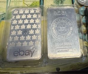 2 ten ounce Silver bars (tested)