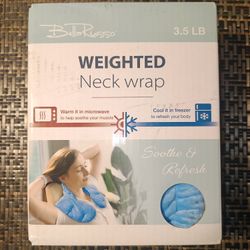 Bella Russo 3.5 lb Weighted Hot/Cold  Neck & Shoulder Wrap Blue NEW Sealed In The Box
