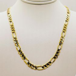 24” 4.7mm 10k Gold Figaro Link Chain Necklace