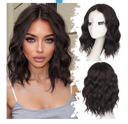 🪞💎NOVASTEL💎🪞 Dark Brown Short Wavy Bob Wigs Human Hair for Women Lace Front Heat Resistant Lightweight Natural Look Everyday Hairstyle (Dark Brown