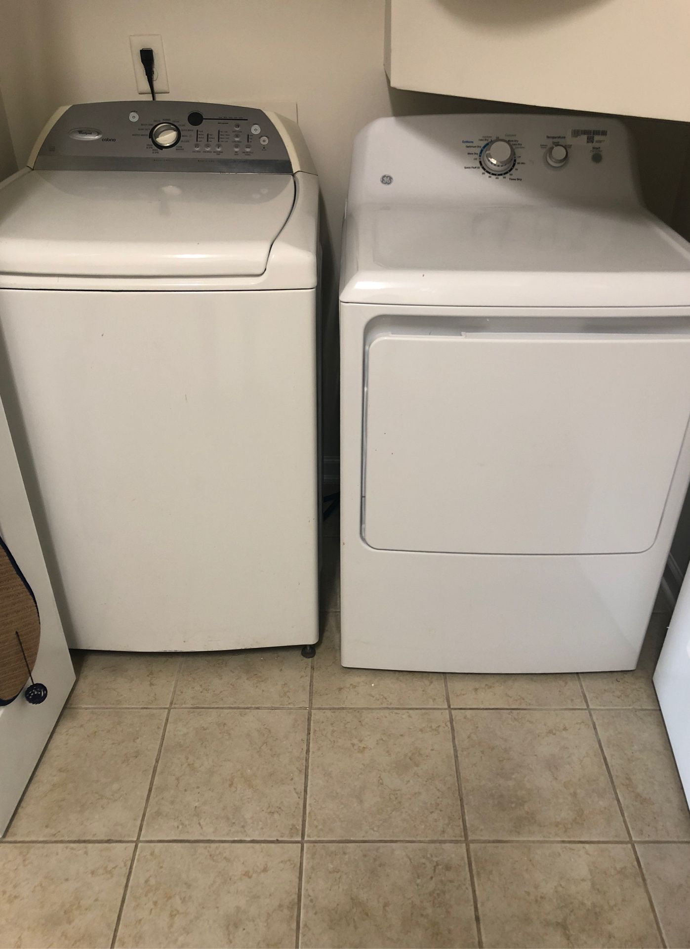 Washer and dryer set