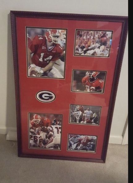 Custom Framed UGA Bulldog Autographed Pictures