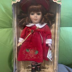 Collectors Choice Genuine Fine Bisque Porcelain Doll NIB