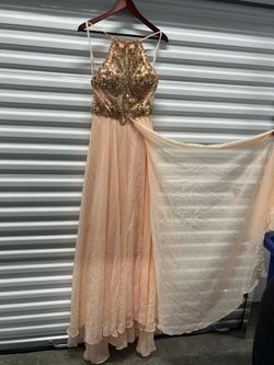 Jovani Elegant Beaded Pink Long Dress