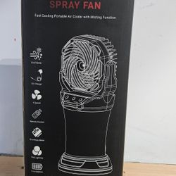 Misting Fan, Camping Fan, Desk Fan with 2L Water Tank, 30000mAh Battery, 180° Adjustable, 4 Speeds & 4 Mist Modes 4 LED Base Ligh