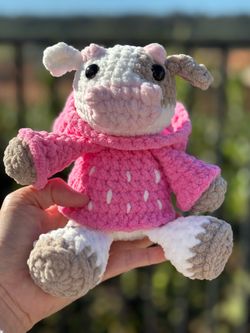 Strawberry Cow in Hoodie 🍓 plushie