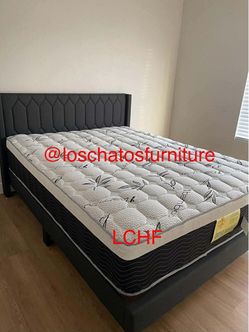 New bed frame queen size with mattress