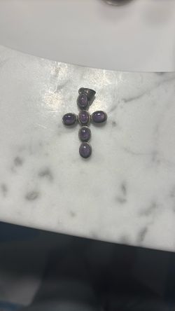 Amethyst Antique Cross On Sliver