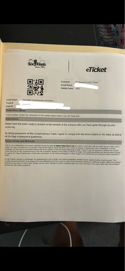 Six flags tickets