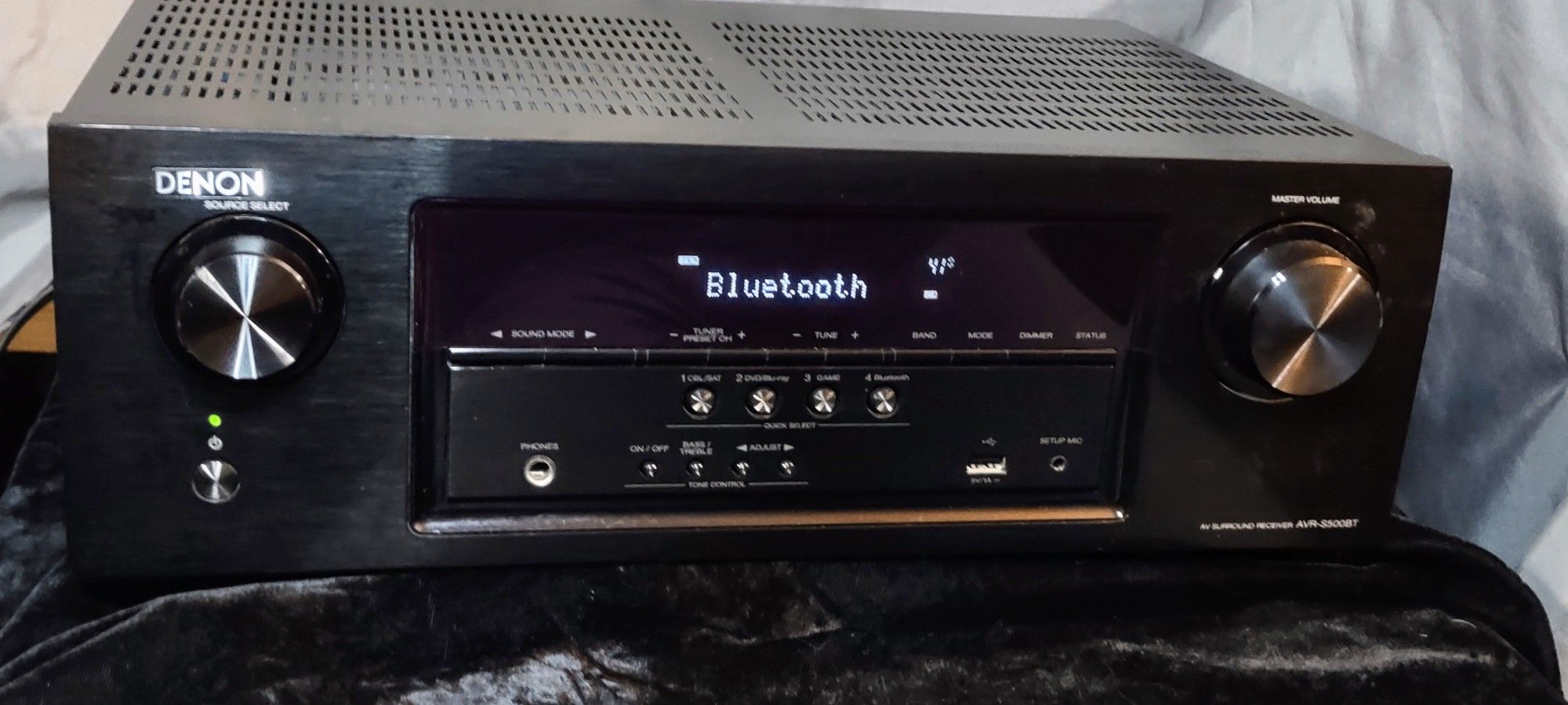 Denon AVRS500BT Surround Receiver W/Bluetooth/ Remote Control for Sale