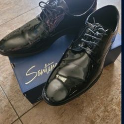 Mens Formal Dress Shoes Patent Leather Shiny Lace