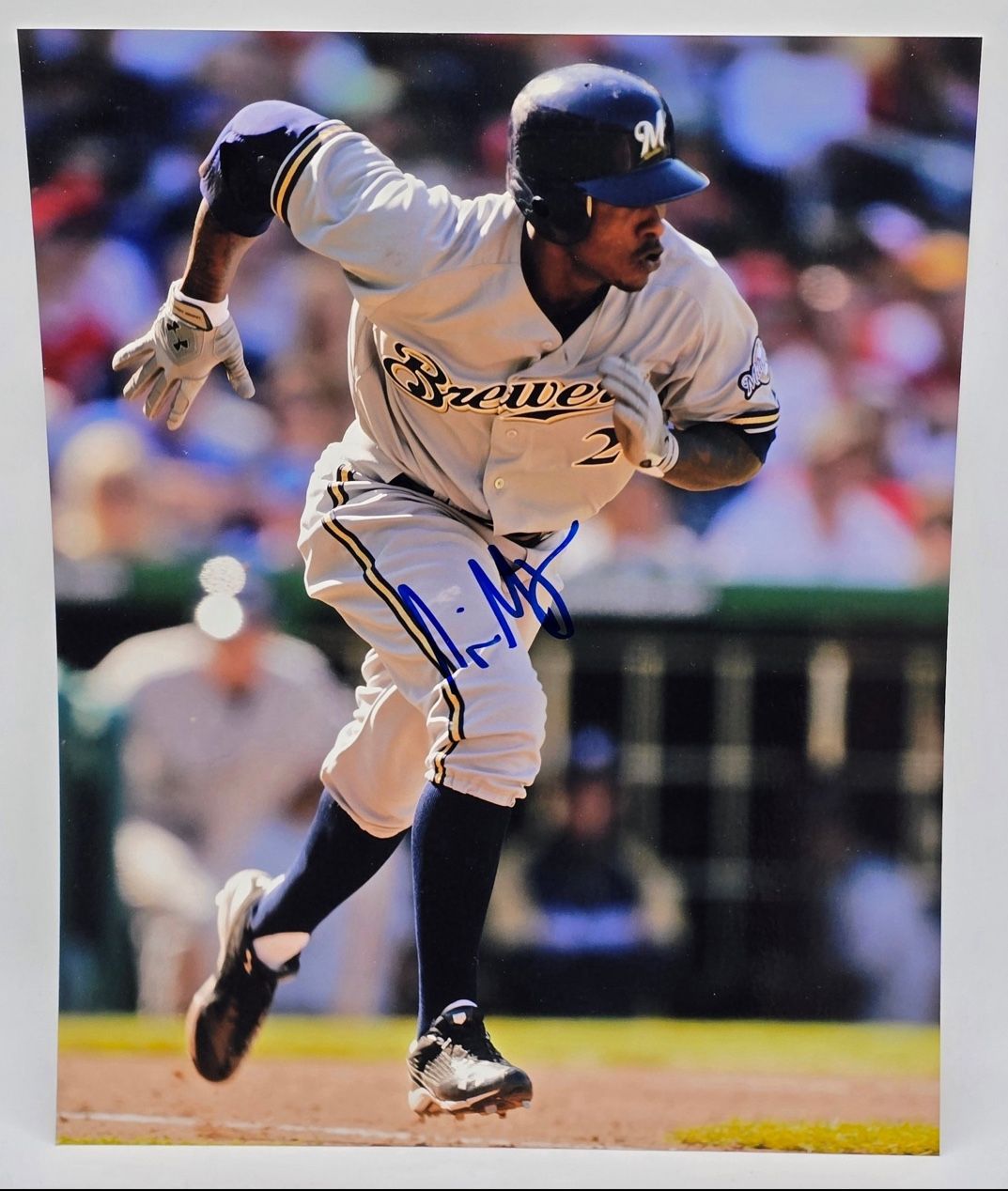 Nyjer Morgan Signed 8x10 Photo Milwaukee Brewers MLB Autograph