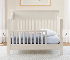 Pottery Barn Larkin toddler bed frame in white