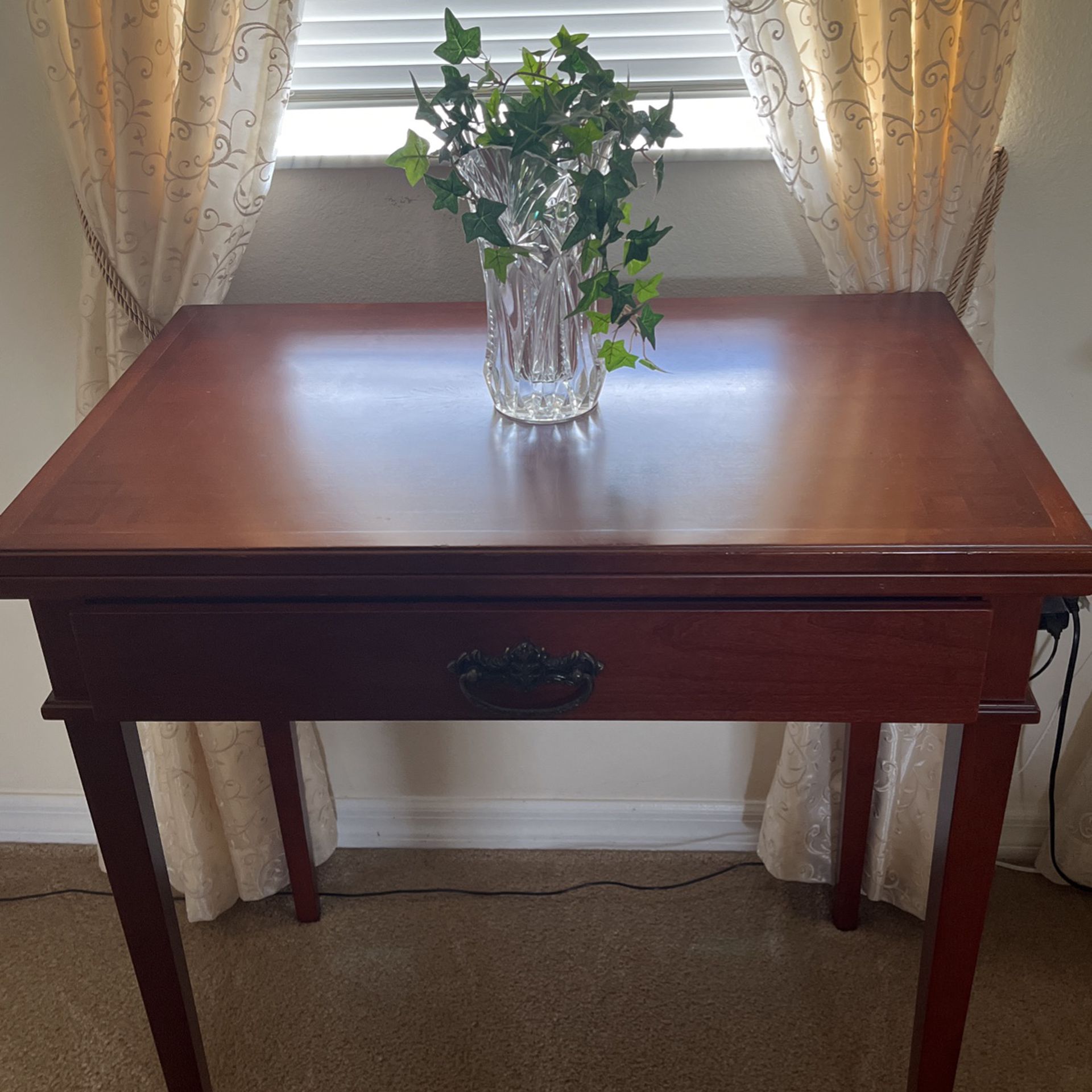 Beautiful Cherry Wood Table With a drawer.  