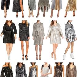 New Sequined Or Satin Or Other Styles With Or Without Tags