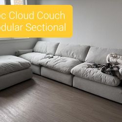 Gray Sectional Couch Sofa Cloud Modular 
