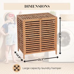 Bamboo Laundry Hamper With Lid