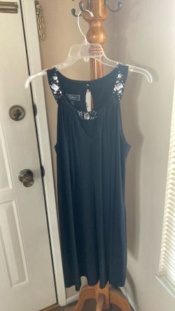 Black Cocktail Dress With Jeweled Emblishment