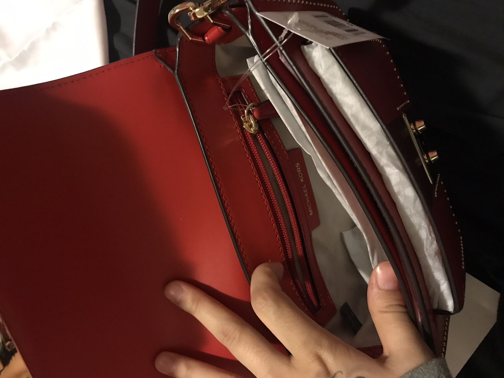 Michael Kors Red Purse Jewelry Accessories