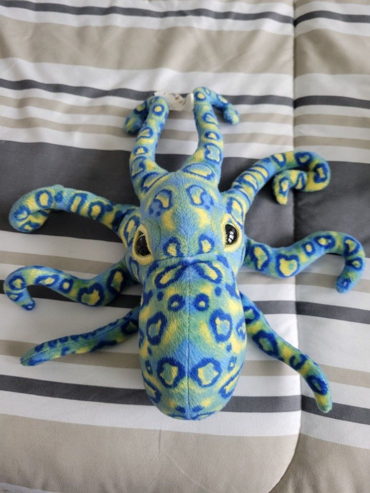 Stuffed Animal Plush Toy Leopard-Print Octopus 11"