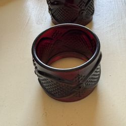 Avon Ruby Red Cape Cod Napkin Rings