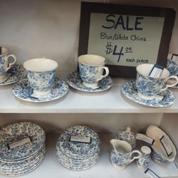 Nikko Blossom Tea Time Roses Blue Sale $4 Each Piece