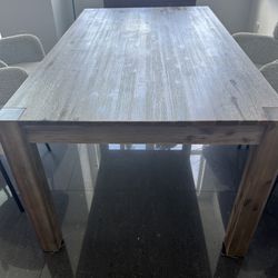 Brown Wood Dinning Table 