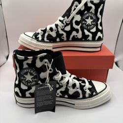 Womens Converse CHUCK Taylor All Star HI Black Leopard Graphics Size 6.5