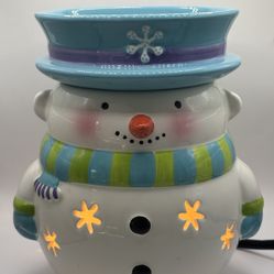 PartyLite Icy ScentGlow Snowman Fragrance Warmer-Retired (Circa 2010)☃️Read FULL Description Below☃️
