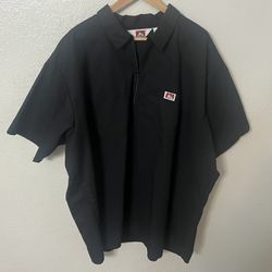 Ben Davis Short Sleeve Solid 1/2 Zip Shirt Mens SIZE 4XL