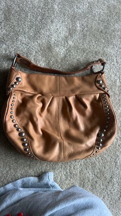 B Makowsky camel leather hobo Y2K