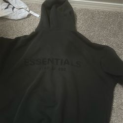 Black essential hoodie