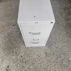 Minimalist Metal File Cabinet – 2 Drawers, Cleaned & Ready