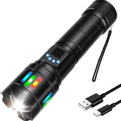 Super Bright 13 Modes Adjustable Flashlight, Long Standy LED Flash Light, Waterproof Emergency Flashlight for Outdoor Emergency Camping Hiking Hunting