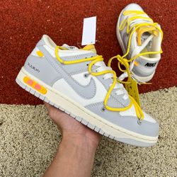 off white dunk size 4-13