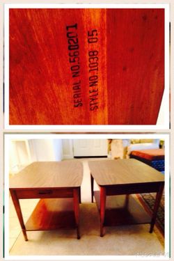 Set of vintage lane end tables excellent condition