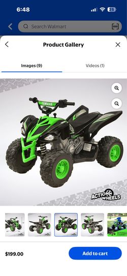 Yamaha Raptor 12V ATV Ride-on, Ages 3+, Speeds Up to 5 MPH, Includes Battery and Charger