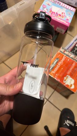 First Fleet Clear Water Bottle with Straw Lid