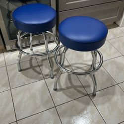Two Cushioned Bar Stools