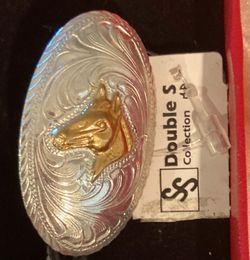 Vintage Metal Bolo Tie, Nice Horse Design, Justin Silver, Native, Nice Western Design, 2" x 1", Quality, Heavy Duty, Country & Western, Cowboy, Wester