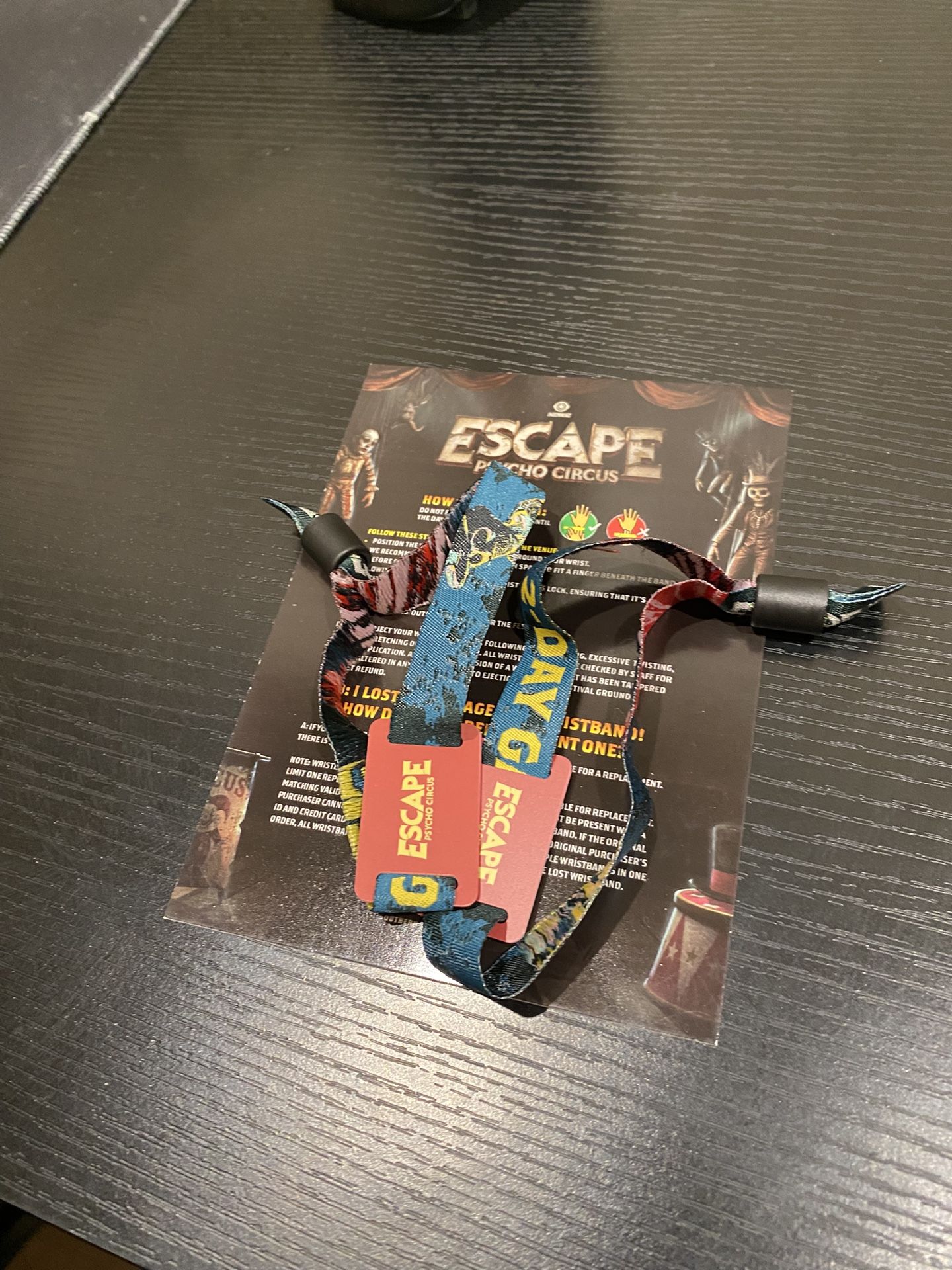 2x Escape GA wristbands (2 day)